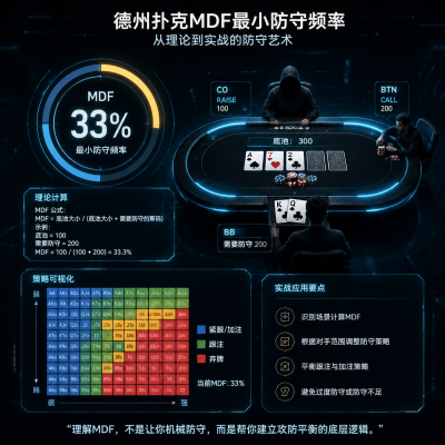 德州扑克MDF最小防守频率：从理论到实战的防守艺术