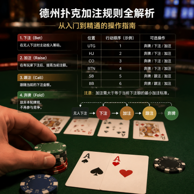 德州扑克加注规则全解析：从入门到精通的操作指南